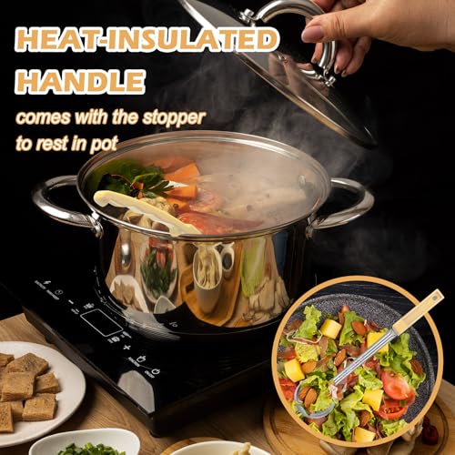 2 Pcs Dog Food Scoop 1/3 Cup Stainless Steel Dog Food Measuring Cups Long Handled Scoop for Dogs Cats Birds and Rabbits Food(1/3 CUP) - size: 1/3 CUP