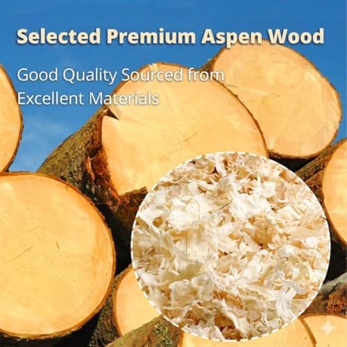 MANON ROSA Wood Shavings for Bird Bedding - Natural Aspen Soft Low-Dust & Odor-Control Nesting Material for Parakeets Parrots Rabbits Cockatiel for Cages, Nest Boxes, Small Pet Litter - size: S(0.33lbs)