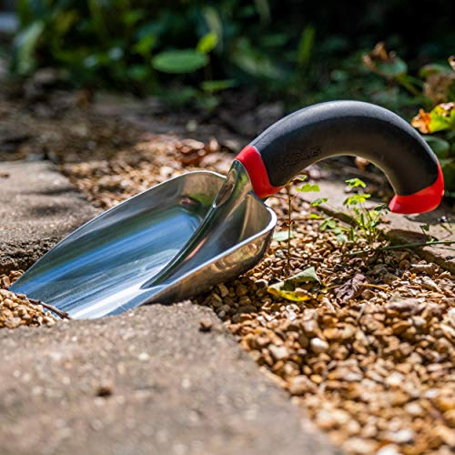 Radius Garden, 10611, Ergonomic Aluminum Hand Scooper, Red - style: Scooper