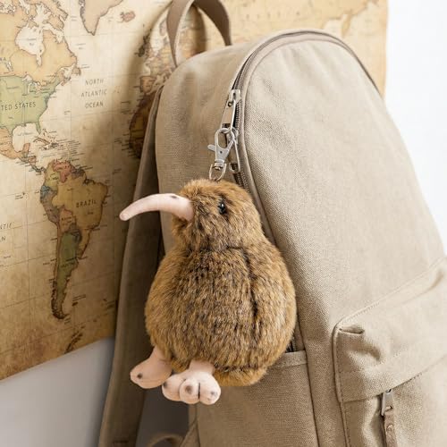 Little Kiwi Bird Plush Toy - Realistic 5inch Brown Kiwi Bird Stuffed Animal, Cute Little Bird Kiwi Keychain Plushie as Gift for Your Friends - style: 5in Kiwi Bird