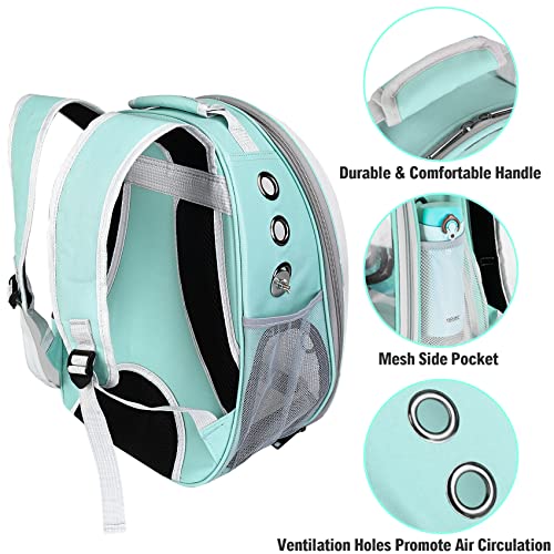 Bird Carrier, Portable Bird Backpack Travel Cage Bag with Standing Perch | Includes Food Bowl & Stainless Steel Tray, for Wildbird Parrot Parakeet Cockatiel Conures Budgie Canary Lovebirds Small Pet