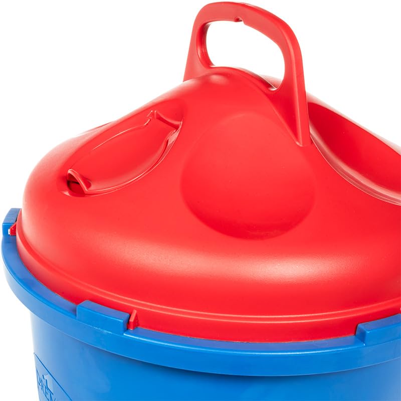 Premier 1 All-Season Heated Poultry Waterer for Chickens & Ducks – 3 Gallon | 100W thermostat keeps water unfrozen to -20°F. Quick-fill cap, 3 recessed nipples, 16 ft detachable cord. Up to 35 birds.