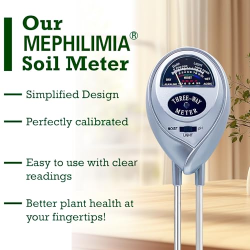 Soil Tester, Soil pH Meter, 3-in-1 Soil Moisture/Light/pH Tester, Plant Moisture Meter Light and PH Tester Gardening Tool Kits for Plant Care, Great for Garden, Lawn, Farm, Indoor & Outdoor Use - color: SILVER