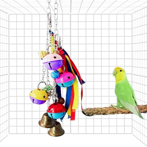 Bird Toy Bell,pet Toys, Bird Toys for Parrots，Small Parrot Toys，for Chewing and Anxiety,Parakeets, Cockatiels, Conures, Love Birds,Other Small Birds