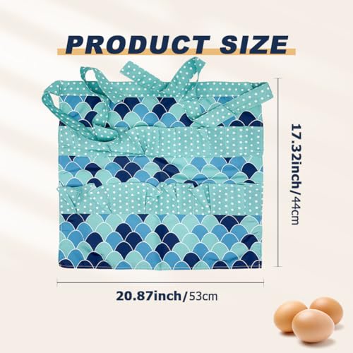 Egg Apron, Egg Collecting Apron with 12 Pockets for Fresh Eggs - Gathering Eggs from Chickens, Ducks, and Geese - color: As Shown