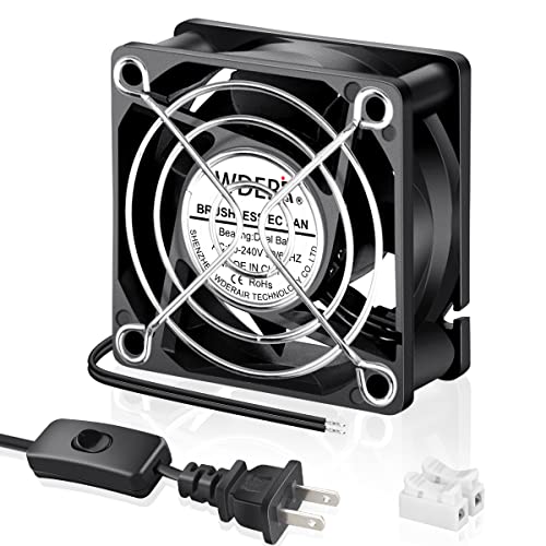 EC 60mm x 25mm Mini Muffin Fan Axial AC 110v 120v 220v 240v Dual Ball for DIY Small Electronic Equipment Cooling Doorways Ventilation Exhaust Projects - style: 60mm x 25mm