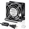 EC 60mm x 25mm Mini Muffin Fan Axial AC 110v 120v 220v 240v Dual Ball for DIY Small Electronic Equipment Cooling Doorways Ventilation Exhaust Projects - style: 60mm x 25mm