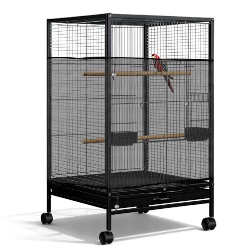 1 Pc Large Bird Cage Seed Cather, Bird Cage Cover 31 X 118 Inches Adjustable Birds Cages Skirt, Elastic Band Mesh Cages Cover for Parrot Seed Guard