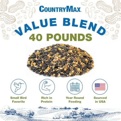 Backyard Seeds Value Blend Economy Mix Wild Bird Seed (40 Pounds) - size: 40 Pound (Pack of 1), style: Value Blend