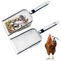 Chicken Poop Scooper, 2pcs Lightweight Sturdy Metal Scoop & Rake with 3.8mm/5mm Mesh for Small Coops, Easy Sifting Sand & Waste, Essential Backyard Poultry Cleaning Supplies