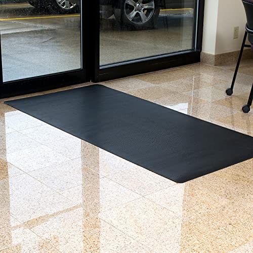 Indoor/Outdoor Rubber Scraper Mat, 36 in. x 6﻿ ft., Black - size: 72"L x 36"W x 0.1"Th