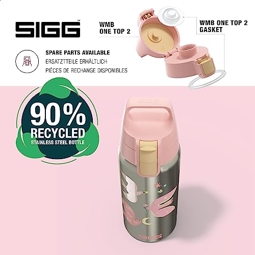 SIGG - Insulated Kids Bottle - Shield One Therm - For Carbonated Beverages - Dishwasher Safe - Stainless Steel - 17 Oz - color: Fly Away