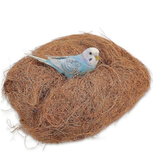 TOYANDONA Finch Nesting Pad Squirrel Nesting Material Natural Coconut Fiber Bedding Squirrel Pad Breathable Moisture Absorbing Cozy Liner for Birds Backyard Birdhouse