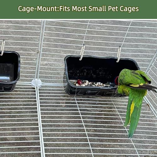 Hanging Chicken Feeders,Duck Feeder Waterer,Small Feed Trough 1.3 Quart 6 Pack,Hanging Fence Feed Trough for Poultry,Blue - color: Blue, size: 1.3 Quart (6 Pack)