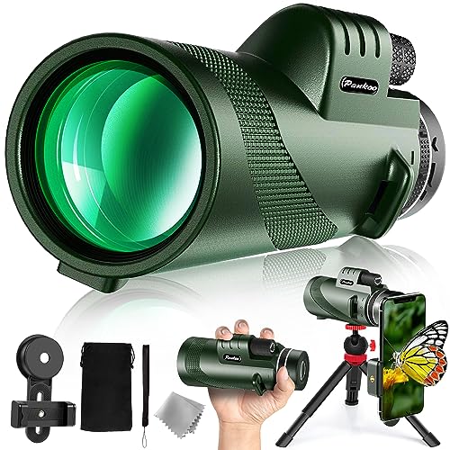 40X60 Monocular Telescope, High Power Monocular for Adults with Phone Adapter& Tripod& Hand Strap, Low Night Vision Monocular, Equipped with BAK4 Prism for Bird Watching and Traveling Concert - size: 40×60
