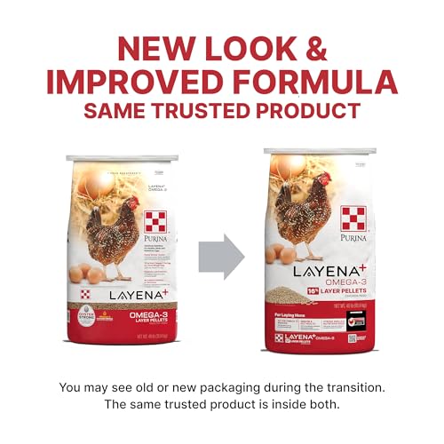 Purina® Layena®+ Omega-3 Chicken Feed Pellets, 40 Pound Bag - size: 40 Pound (Pack of 1)