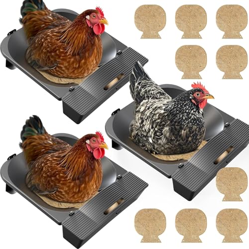 Roll Away Nesting Box for Chicken Coop, 3-Pack with 9 Coconut Fiber Pads, Automatic Egg Collection System (3Pack)
