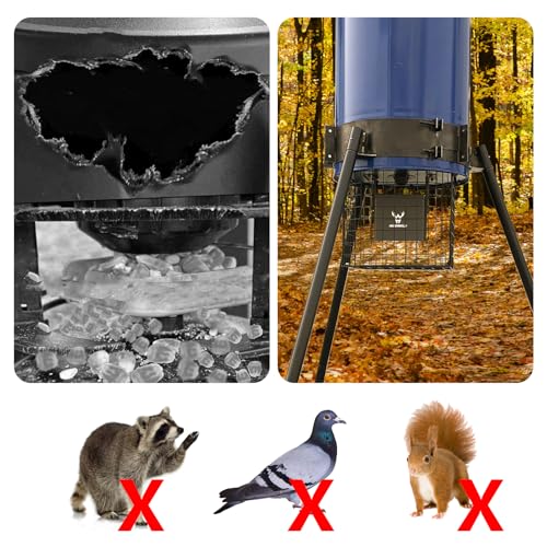 Highwild Varmint Cage Feeder Guard for 30 & 55 Gallon Barrels | Steel Feeder Protector Helps Keep Raccoons, Squirrels, Birds and Other Wildlife Away