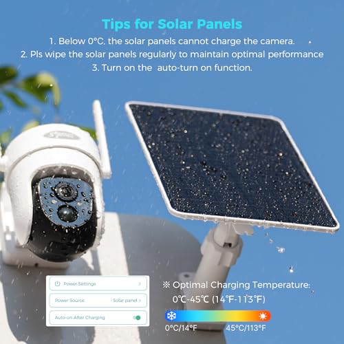 5V 8W Solar Panel for Security Camera, for Bird Feeder, 4G AOV Trail Cam, Ring Tapo Eufy Vicohome Eseecloud, Native USB-C, Micro-USB & DC 3.5mm*1.35mm, 23% Conversion, 9.8 Ft, 260 Days Care Plan - color: 1 Pack AOV USB-C & Micro_USB & DC 3.5mm*1.35mm