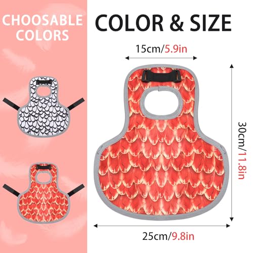 2-Pack Chicken Saddle for Hens, Adjustable Hen Apron Back Protector, Poultry Wing & Back Guard, Feather Protection Jacket for Chicken Mating, Pecking & Plucking Prevention