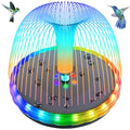 SZMP Solar Fountain, 4W Solar Powered Bird Bath Fountains with 4000 Battery, Color LED Lights, Outdoor Water Feature Fountain Pump with 7 Nozzle and 4 Fixers for Garden, Patio, Pond, and Pool
