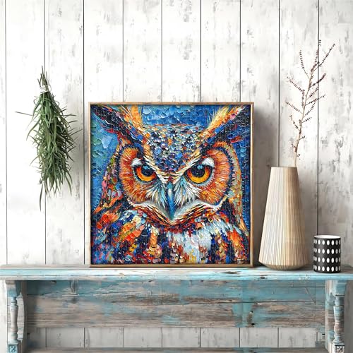 PICKFORU Owl Puzzles 1000 Pieces, Bird Art Hard, Impossible Difficult Jigsaw Puzzles 1000 Pieces Owl Painting Challenging - style: Z-423-Owl Painting Puzzle