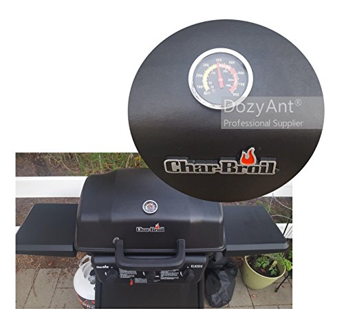 Grill Temperature Gauge BBQ Smoker Thermometer for Charcoal Grill and Pit | Smoker Thermometer Temp Gauge with Stainless Steel Case 2 3/8 Inch Face and 50-800F Temperature