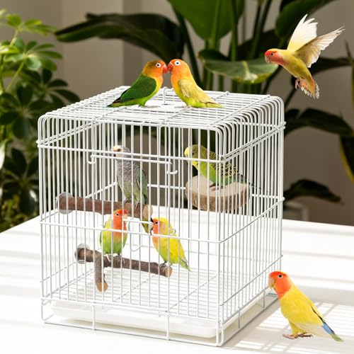 8 Pack Bird Perch, Natural Apple Wood Platforms, Hardwood Branches Cage Accessories for Parakeets, Cockatiels, Lovebirds and Other Small Birds