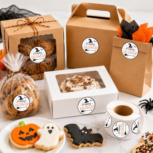 Louise Maelys 2 Inch Happy Halloween Stickers,500PCS | Roll Writable Labels for Gift Bags, Treat Bags, Envelopes, Party Favors, Bakery Packaging, Holiday Decorations - color: Halloween