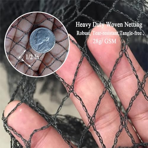 Bird Netting 10x30 Ft, 1/2 in Mesh Heavy Duty Garden Netting | Extra Strong Woven Mesh Netting Pest Barrier for Plants, Fruit Trees, Vegetables, Animal Fencing Against Birds, Deer, Poultry - size: 10x30FT