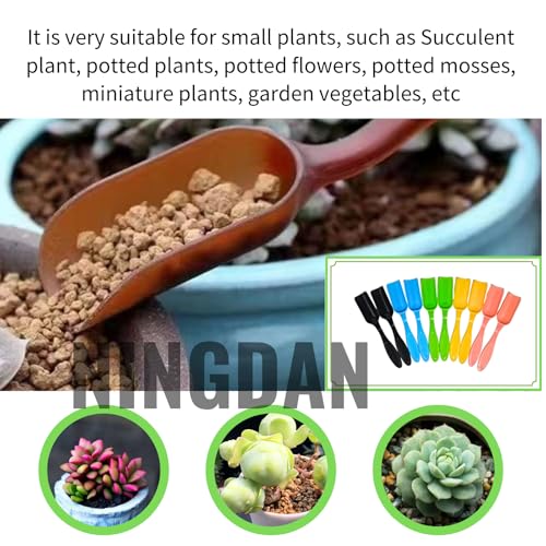 10Pcs NINGDAN Mini Shovel,Plastic Mini Gardening Shovel Spoons Soil Scoops,Cultivation Digging Transplanting Tools for Succulents Potted Flowers,Milk Powder/Coffee Beans Scoops (5 Bright Colors) - color: 5 Bright Colors