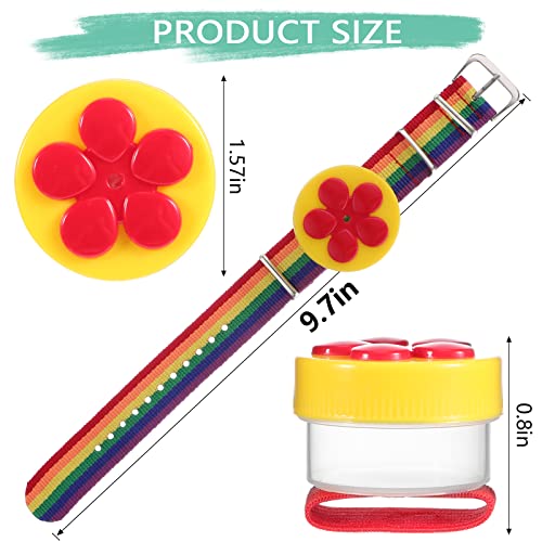 Zopeal 4 Pieces Hummingbird Hand Feeder Adjustable,Ring and Wrist Style | Wrist Strap for Hands-free Feeding, Flower Perch with Ring-style Port, Clear Container for Outdoor Hummingbird Watching - color: Ring and Wrist Style
