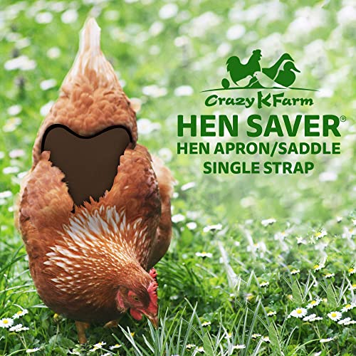 Hen Apron/Saddle, Single Strap, Large, Brown - color: Brown, size: Large