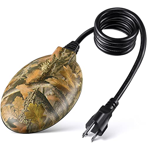 1 Pack Upgrade Bird Bath Heater for Outdoors, 60 Watts Birdbath Deicer | Pond Deicer Water Heater Thermostatically Controlled with Auto Shut off Function for Patio Lawn Winter (Army Green) - color: Army Green