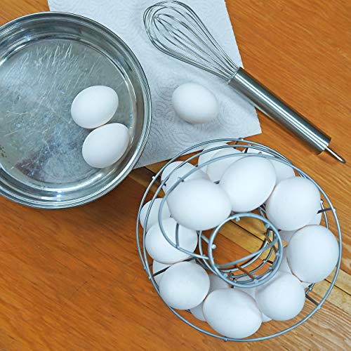 Southern Homewares Egg Skelter Deluxe Modern Spiraling Dispenser Rack Silver - color: Silver