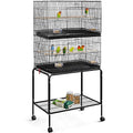 Yaheetech 65-inch Flight Bird Cages for Lovebirds Canaries Parrots Parakeets Budgies Finches Cockatiels Conures with Detachable Rolling Stand, Black