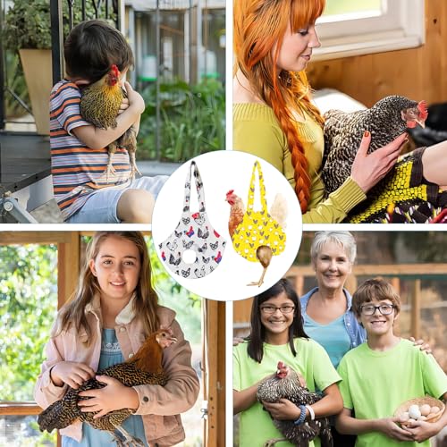 2 Pack Chicken Holder Bag, Chicken Sling Carrier with Handle | Portable Sling Carry Bag Catching Hand Bag for Hen Rooster Poultry Chicken Transport Traveling Driving Farm Use