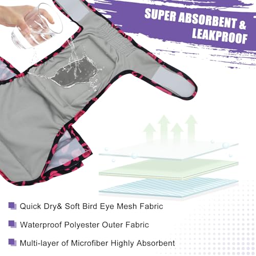Female Dog Diapers Reusable No Tail Hole Period Panties Washable Diapers Female for Docked-Tail Frenchie French Bulldog Boston Terrier Without Tail (2 Pack Regular+2 Pack Skirts) U-WWDQB02XS - size: XS(Waistline:NB-10")