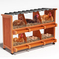 Chicken Nesting Boxes,6 Compartments Wooden Nesting Boxes for Chickens,Laying Nest Boxes for Hens Ducks Poultry Protect Eggs Chicken Coops Easy Egg Collection (6 BOXS) - size: 6 BOXS