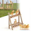 Chicken Perch, Strong Wood Chick Jungle Gym, Chickens Roosting Bar, Chicks Toys for Coop and Brooder, Chickens Coop Accessories for Chicken, Baby Chicks, Hens, Rooster, Birds