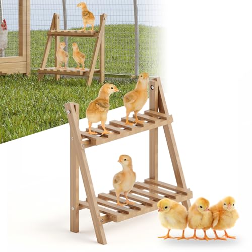 Chicken Perch, Strong Wood Chick Jungle Gym, Chickens Roosting Bar, Chicks Toys for Coop and Brooder, Chickens Coop Accessories for Chicken, Baby Chicks, Hens, Rooster, Birds