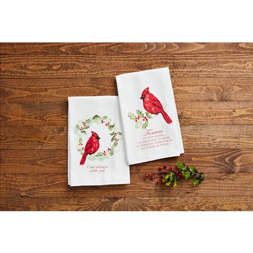 Mud Pie Cardinal Towel, Forever, 26" x 16 1/2"