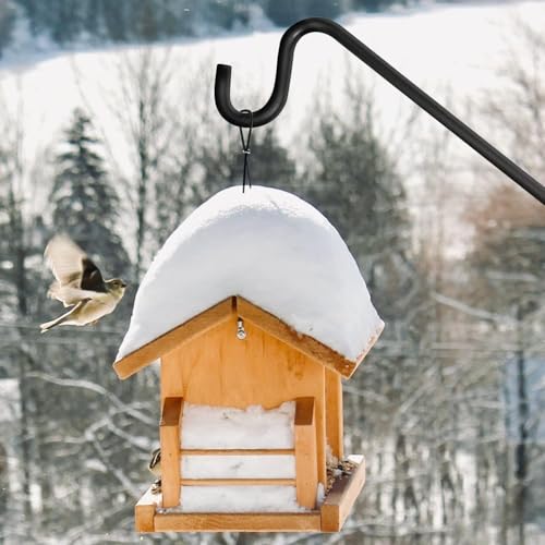 ERYTLLY 2 Packs Extended Rail Hook Fence Deck Bird Feeder Hook 360 Degree Rotary and Length Adjustable Plant Bracket for Feeders, Planters, Suet Baskets, Lanterns, Wind Chimes and More - size: Rail Hook - Adjustable Length - 2 Packs