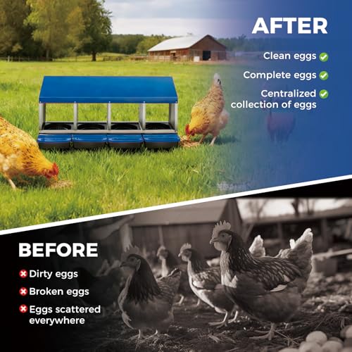 Chicken Nesting Boxes with Cleanable Pull-Out Trays, 4-Hole Wall Mount Roll Away Nest for Easy Cleaning & Egg Collection - size: 4 holes