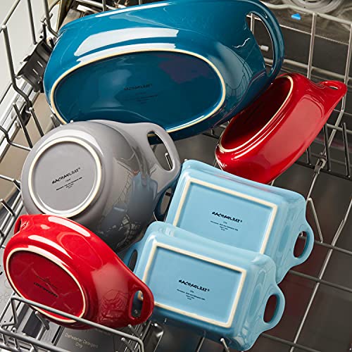 Rachael Ray Solid Glaze Ceramics Egg Tray/Holder, 12 Cup, Teal - color: Teal