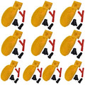 10set Quail Waterer Automatic Bird Water Cups for Cage Hang Drinker Poultry Bird Watering System (Yellow) - color: yellow