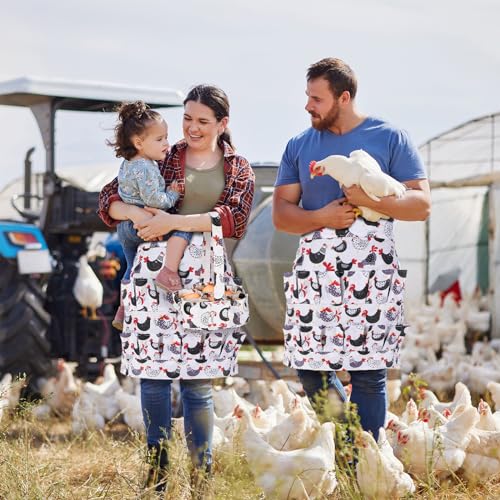 15 Pouches Chicken Egg Apron 7 Pouch Chicken Egg Basket | Women Apron For Collecting Fruit Duck And Goose Eggs Storage Bag For Christmas Autumn Gift Home Farms Decor Sturdy Canvas - style: Stylish