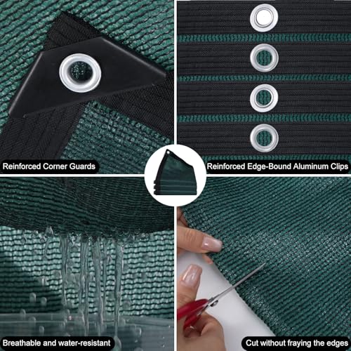 80% Garden Shade Cloth -4X12FT Durable Mesh Tarp with Grommets,Sunblock Net for Patio for Plants Greenhouse Outdoor Pergola Sun Shade Neting for Chicken Coop Cover - size: 4X12FT