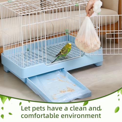 100 Pcs Disposable Bird Cage Liners Bags Accessories,Small Style | Clear Plastic Parakeet Liner Bags, Universal Birdcage Liner Bags for Parakeets, Parrots, Finches, Canaries, Cockatiels - style: Small Style