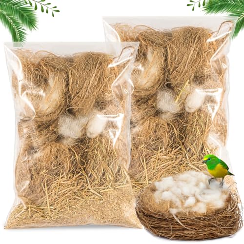 Sukh Bird Nesting Material - Bird Nest Bedding for Hummingbird Finch | Natural Nest Building Material for Parakeet Cage, Garden, Tree Trunks, DIY Bird Nests, Small Birds Supplies (3)